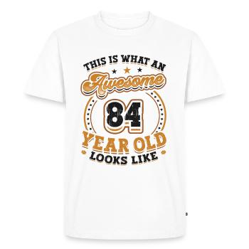 Voilà à quoi ressemble un grand homme de 84 ans. - T-shirt Premium bio Homme - blanc - Devant - Nico (187cm)