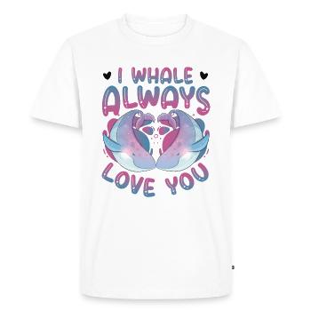 I whale always love you blue whale - Men's Premium Organic T-Shirt - white - Front - Nico (187cm)
