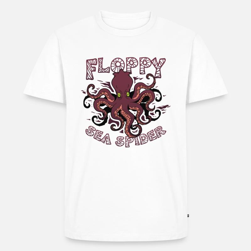 Floppy Sea Spider Octopus - Männer Premium Bio T-Shirt - Weiß