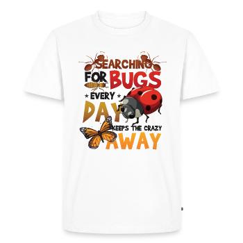Recherche d’insectes - T-shirt Premium bio Homme - blanc - Devant - Nico (187cm)