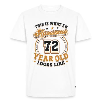 Voilà à quoi ressemble un grand homme de 72 ans. - T-shirt Premium bio Homme - blanc - Devant - Nico (187cm)