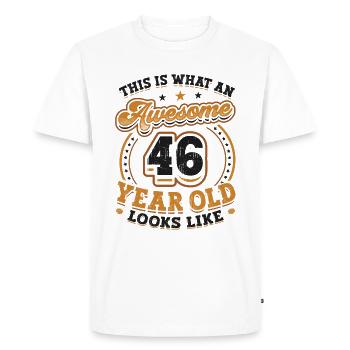 This is what a great 46-year-old looks like. - Men's Premium Organic T-Shirt - white - Front - Nico (187cm)
