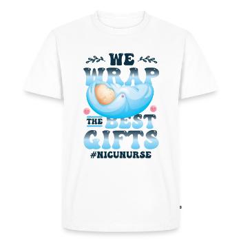 We wrap the best gifts - Men's Premium Organic T-Shirt - white - Front - Nico (187cm)
