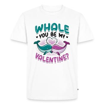 Whale You Be My Valentine Matching Couple - T-shirt Premium bio Homme - blanc - Devant - Nico (187cm)