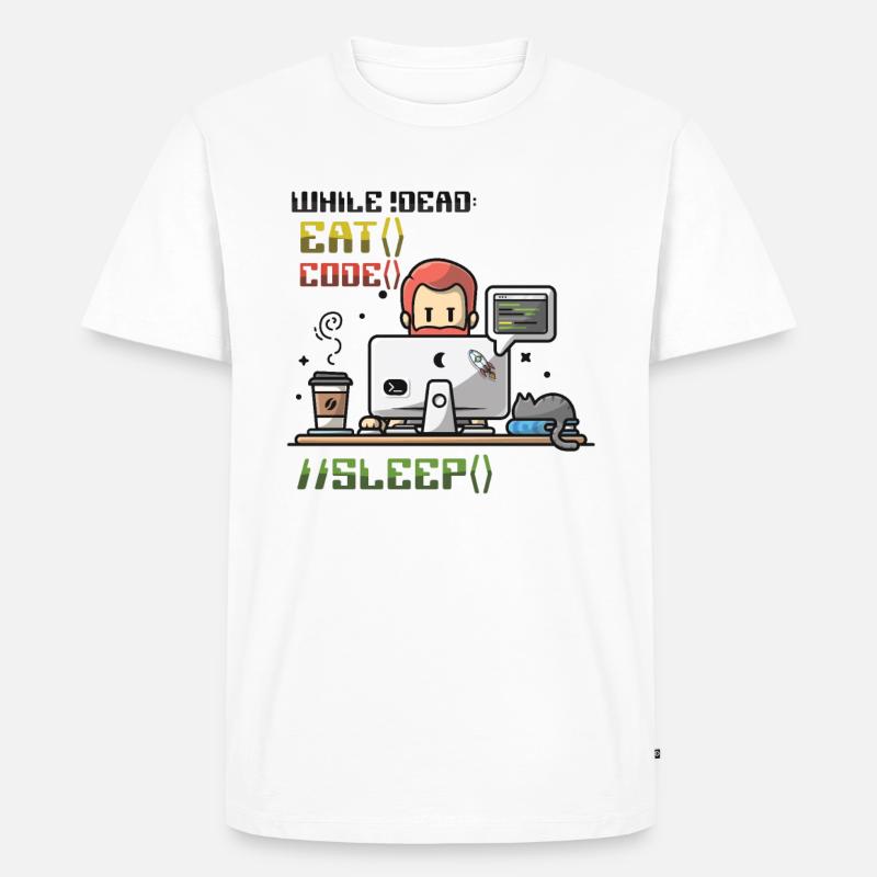 Programmierer,Computerprogrammierer,Witz - Männer Premium Bio T-Shirt - Weiß