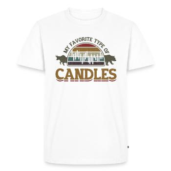 Mon type de chandelier préféré, le trading boursier - T-shirt Premium bio Homme - blanc - Devant - Nico (187cm)