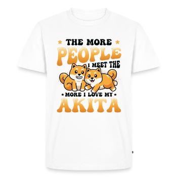 The more people I meet, the more I love - Men's Premium Organic T-Shirt - white - Front - Nico (187cm)