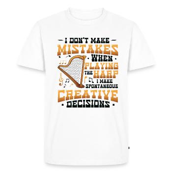 Harp player, Harp player, Harp - Men's Premium Organic T-Shirt - white - Front - Nico (187cm)