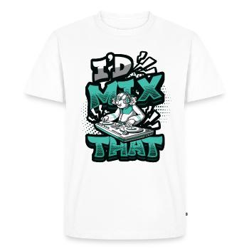 I'd Mix That Music, Dj House, Dance Music - Men's Premium Organic T-Shirt - white - Front - Nico (187cm)