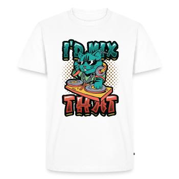 I'd Mix That Music, Dj House, Dance Music - Men's Premium Organic T-Shirt - white - Front - Nico (187cm)