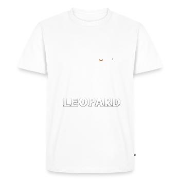 Leopard Lover Leopard Print - Men's Premium Organic T-Shirt - white - Front - Nico (187cm)