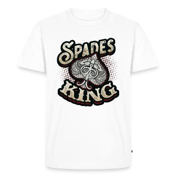 Roi de pique, cartes de pique - T-shirt Premium bio Homme - blanc - Devant - Nico (187cm)