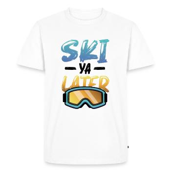 Ski Ya Later, ski amusant - T-shirt Premium bio Homme - blanc - Devant - Nico (187cm)