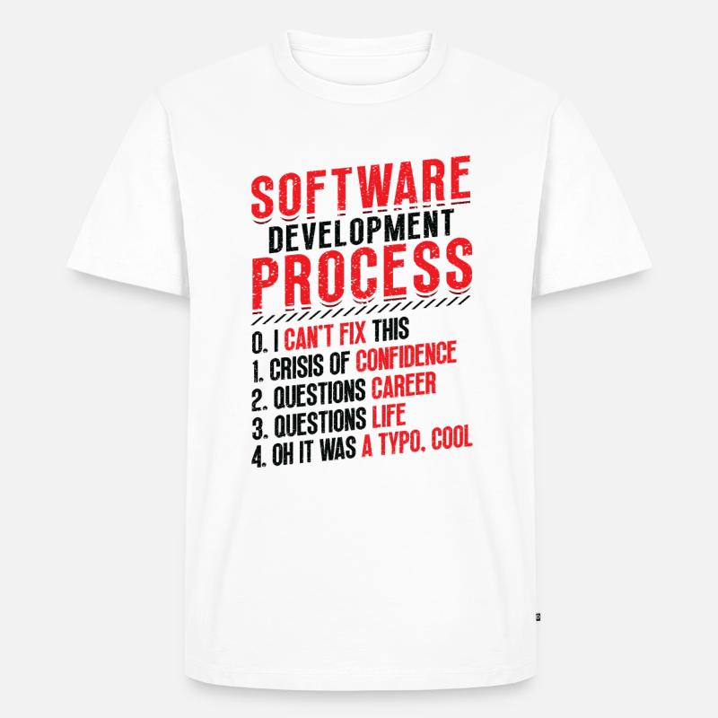 Software development process, programming - Men's Premium Organic T-Shirt - white