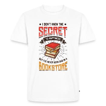 Bookseller, librarian, book lover - Men's Premium Organic T-Shirt - white - Front - Nico (187cm)