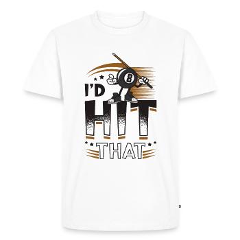 Id Hit That Pool Billiards - Men's Premium Organic T-Shirt - white - Front - Nico (187cm)