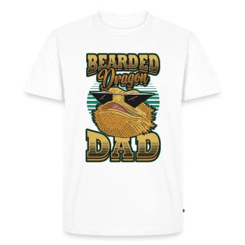 Meilleur père dragon barbu de tous les temps - T-shirt Premium bio Homme - blanc - Devant - Nico (187cm)