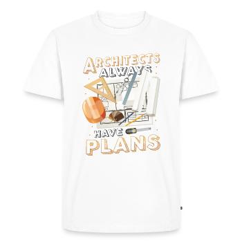 Les architectes ont toujours des plans, de l’architecture - T-shirt Premium bio Homme - blanc - Devant - Nico (187cm)