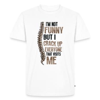 I'm not funny - Men's Premium Organic T-Shirt - white - Front - Nico (187cm)