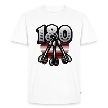 180 Dartboard, Triple 20, Dart player - Men's Premium Organic T-Shirt - white - Front - Nico (187cm)