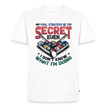 Funny pool player, billiards pool league - Men's Premium Organic T-Shirt - white - Front - Nico (187cm)