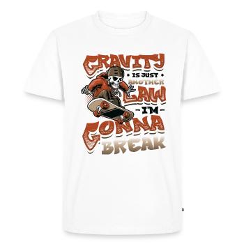 Skateboard Halfpipe, Tricks, Skateboarding - T-shirt Premium bio Homme - blanc - Devant - Nico (187cm)