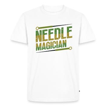 Needle magician, acupuncturist - Men's Premium Organic T-Shirt - white - Front - Nico (187cm)