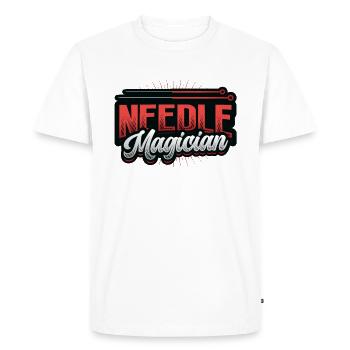 Needle magician, acupuncturist - Men's Premium Organic T-Shirt - white - Front - Nico (187cm)