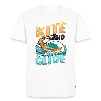 Kite Et Plan, Kitesurf - T-shirt Premium bio Homme - blanc - Devant - Nico (187cm)
