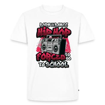 Né pour danser, forcé au hip-hop - T-shirt Premium bio Homme - blanc - Devant - Nico (187cm)