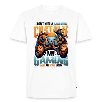 Spooky gaming skills for Halloween - Men's Premium Organic T-Shirt - white - Front - Nico (187cm)