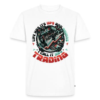 Stock Market Trading Chart - Funny Day Trader - Men's Premium Organic T-Shirt - white - Front - Nico (187cm)