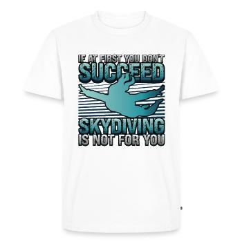 Funny skydiver - Men's Premium Organic T-Shirt - white - Front - Nico (187cm)