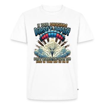 Funny skydiver - Men's Premium Organic T-Shirt - white - Front - Nico (187cm)
