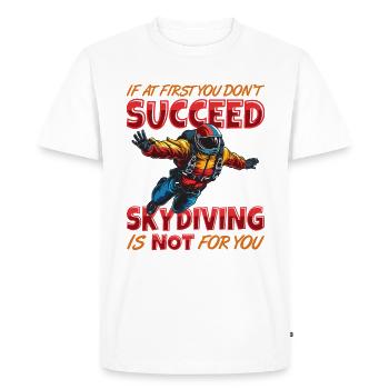 Funny skydiver - Men's Premium Organic T-Shirt - white - Front - Nico (187cm)