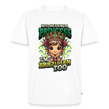 Filles d’origine brésilienne Brésil - T-shirt Premium bio Homme - blanc - Devant - Nico (187cm)