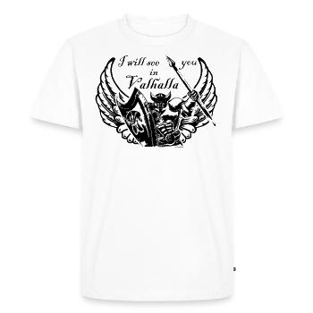 valhalla vikings english - Men's Premium Organic T-Shirt - white - Front - Nico (187cm)