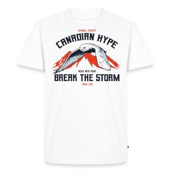 Canadian Owl, Canadian Owl Design - T-shirt Premium bio Homme - blanc - Devant - Nico (187cm)