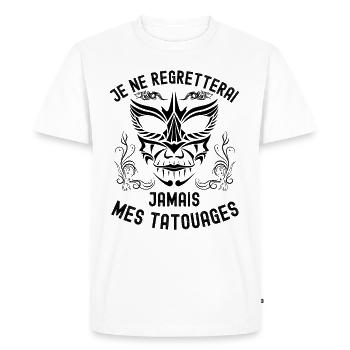 tatouages 2 - T-shirt Premium bio Homme - blanc - Devant - Nico (187cm)