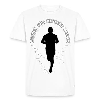 Running for Better Times - Man - Runner - Men's Premium Organic T-Shirt - white - Front - Nico (187cm)