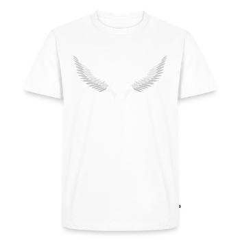 Ailes d’ange avec des étoiles - T-shirt Premium bio Homme - blanc - Devant - Nico (187cm)