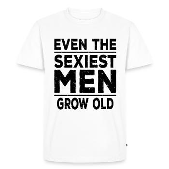 Sexy men grow old - Men's Premium Organic T-Shirt - white - Front - Nico (187cm)