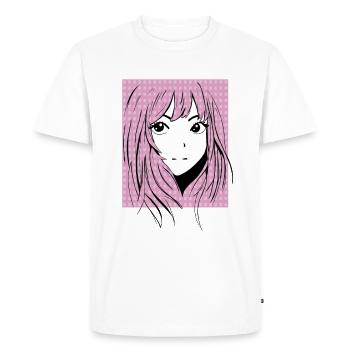 Anime Manga Fille - T-shirt Premium bio Homme - blanc - Devant - Nico (187cm)