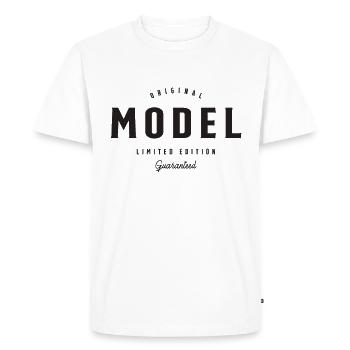 Modèle Drôle Titre d’emploi Profession Travailleur d’anniversaire - T-shirt Premium bio Homme - blanc - Devant - Nico (187cm)