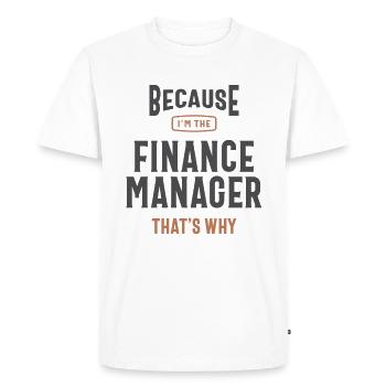Finance Manager Job Occupation - Men's Premium Organic T-Shirt - white - Front - Nico (187cm)