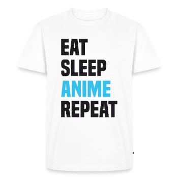 Eat Sleep Anime Repeat - Men's Premium Organic T-Shirt - white - Front - Nico (187cm)