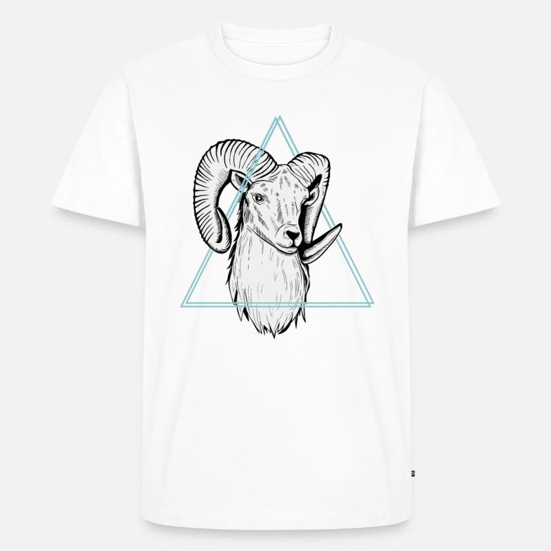Widder - Männer Premium Bio T-Shirt - Weiß