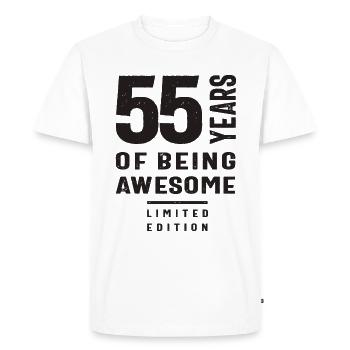 55 Years of Being Awesome - 55th Birthday - Men's Premium Organic T-Shirt - white - Front - Nico (187cm)