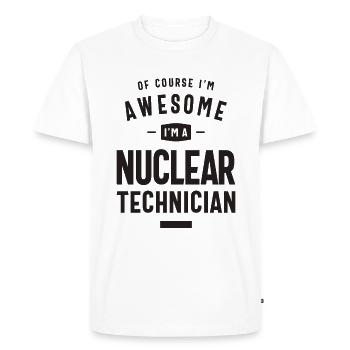 Génial, je suis un technicien nucléaire - T-shirt Premium bio Homme - blanc - Devant - Nico (187cm)