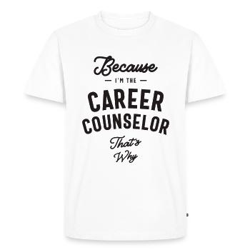 Career Counselor Job Title Profession - Men's Premium Organic T-Shirt - white - Front - Nico (187cm)